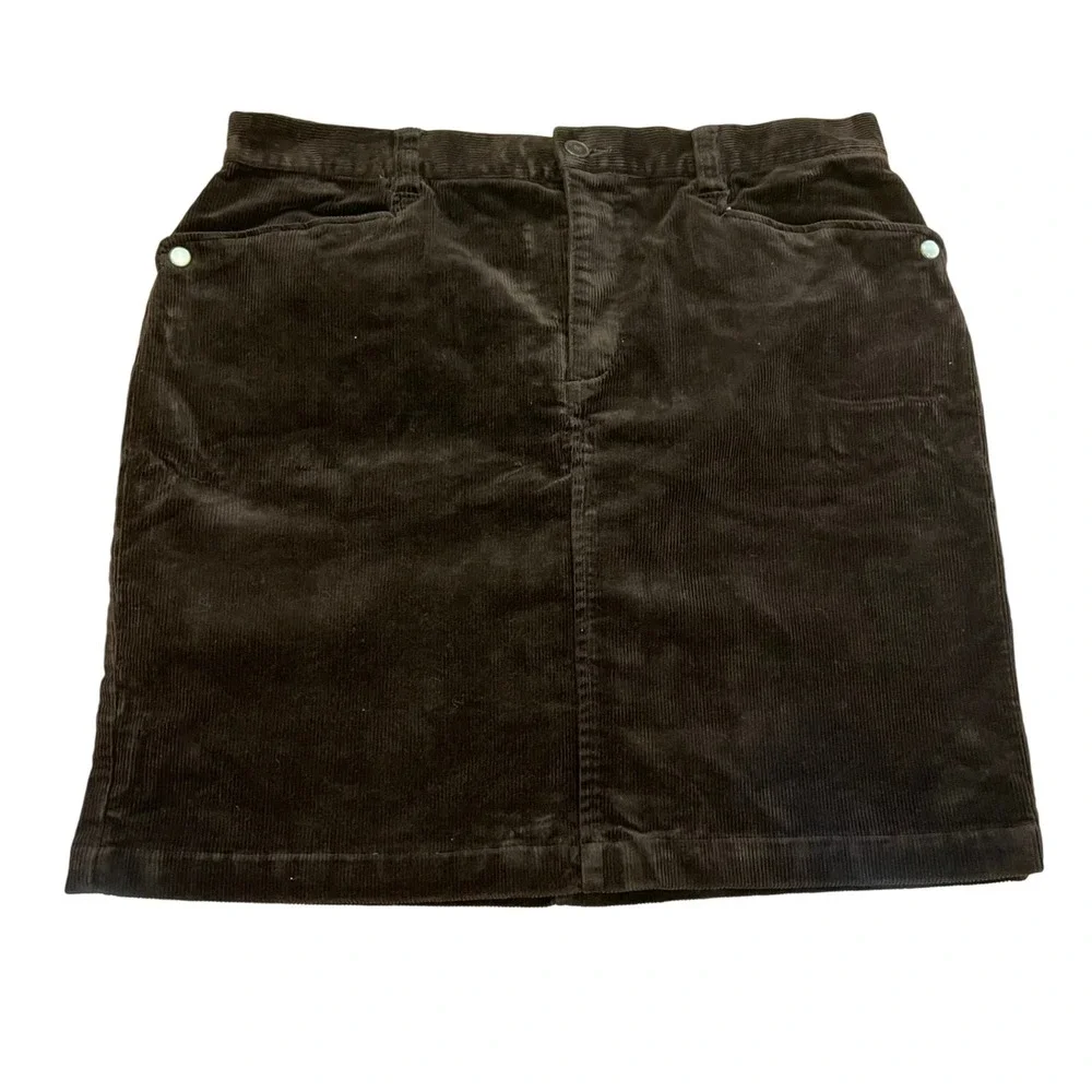 American Living Corduroy Skirt Brown Mini Size 12 Womenswear - Picture 1 of 6